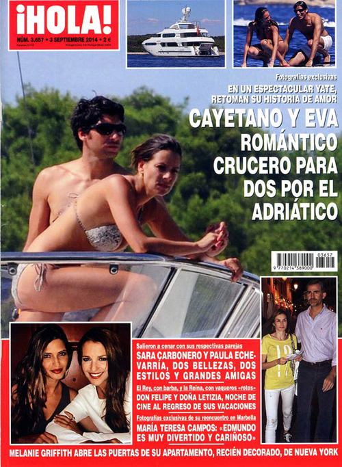 Cayetano Rivera y Eva González celebran su reconciliación en Croacia en ¡Hola!
