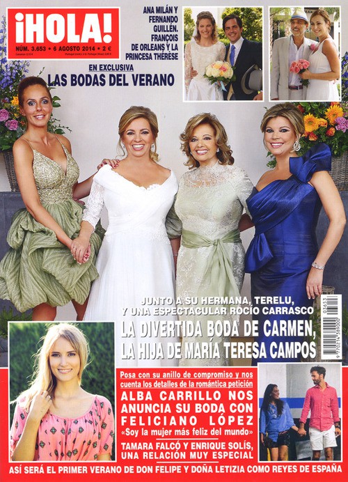 La divertida boda de Carmen Borrego y José Carlos Bernal en ¡Hola!