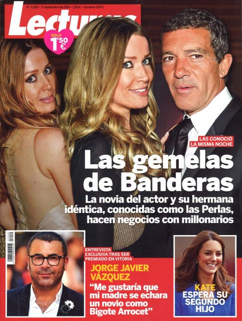 Las gemelas de Antonio Banderas en Lecturas