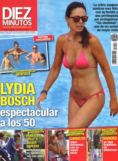 Lydia Bosch luce cuerpo en bikini a los 50 años en Diez Minutos