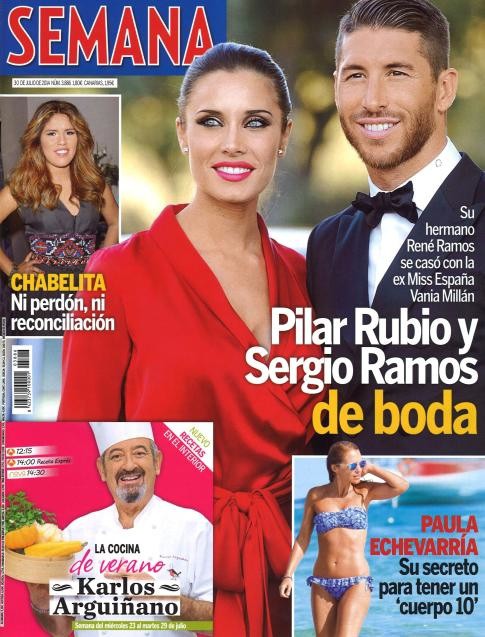 Pilar Rubio y Sergio Ramos, de boda en Semana