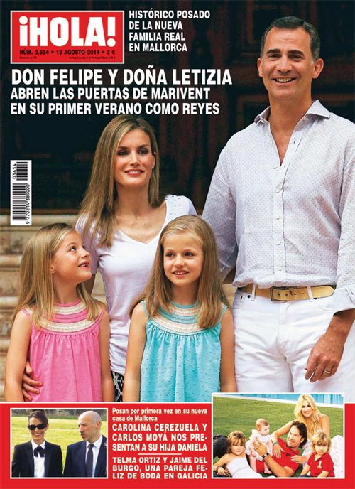 El posado de los Reyes de España y sus hijas en Marivent en ¡Hola!