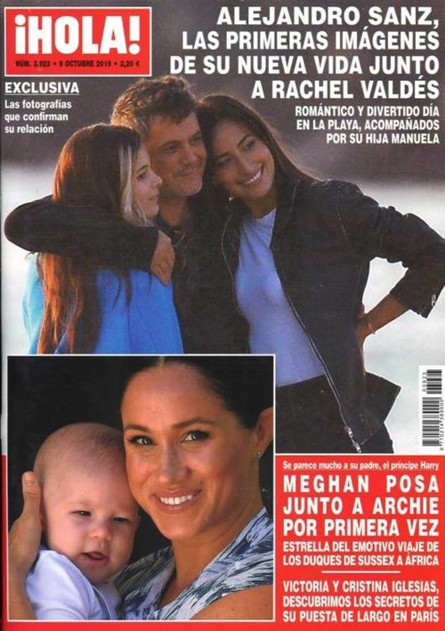 Hola muestra las primeras imágenes de la nueva vida de Alejandro Sanz con Rachel Valdés