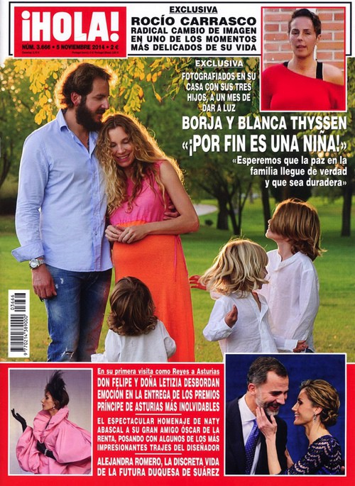 Borja Thyssen y Blanca Cuestan anuncian en ¡Hola! que por fin tendrán una niña