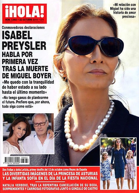 Isabel Preysler habla en ¡Hola! tras la muerte de Miguel Boyer