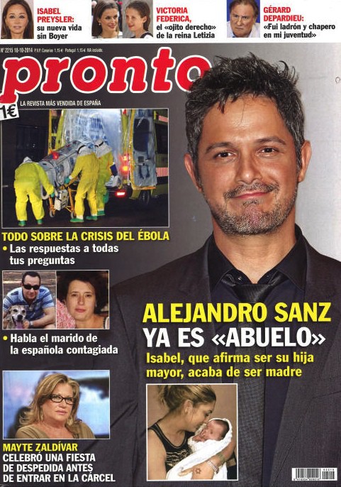Pronto cuenta que Alejandro Sanz ya es