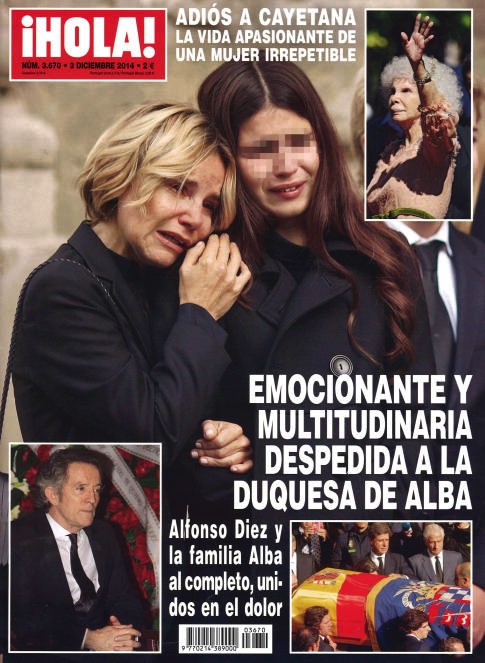 Emocionante y multitudinaria despedida a la Duquesa de Alba en ¡Hola!