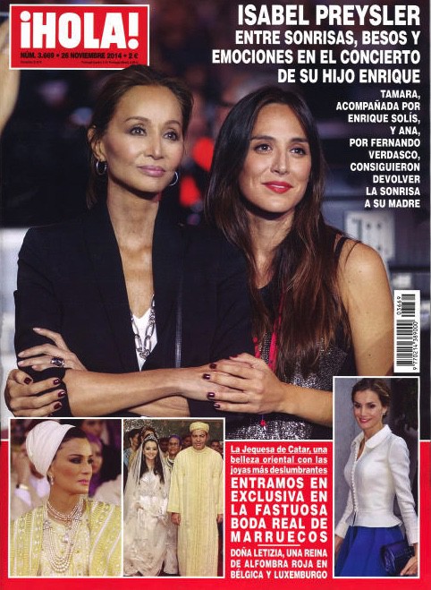 Isabel Preysler, entre sonrisas, besos y emociones en ¡Hola!
