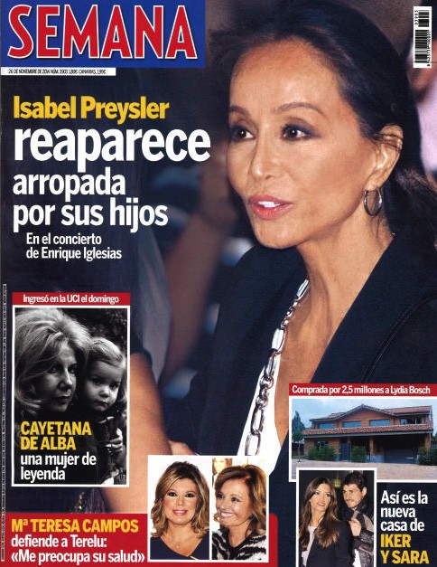 Isabel Preysler reaparece arropada por sus hijos en Semana