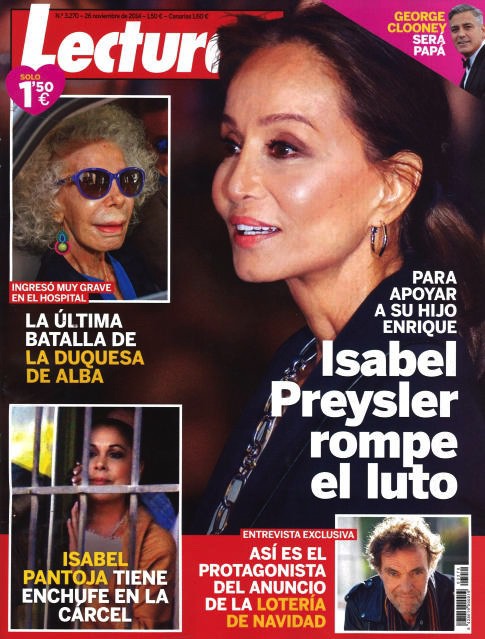 Isabel Preysler rompe el luto en Lecturas