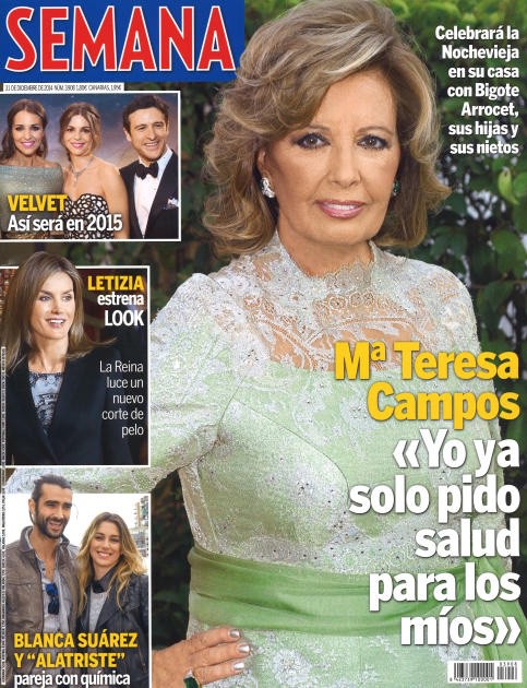 María Teresa Campos pide salud para su familia en Semana