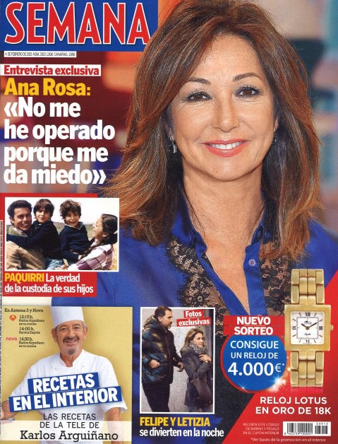 Ana Rosa Quintana y sus miedos a operarse en Semana