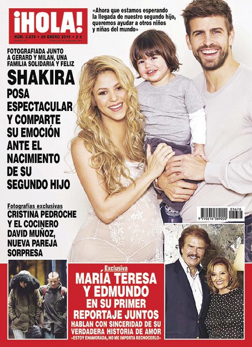 Shakira y Gerard Piqué con su hijo Milan antes de ser padres de nuevo en ¡Hola!