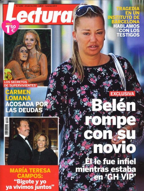Lecturas desvela que Belén Esteban ha roto con Miguel por una infidelidad