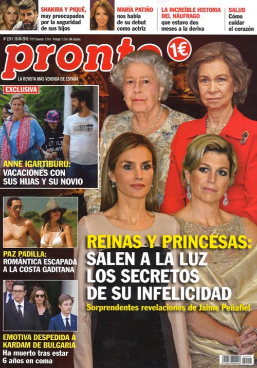 Los secretos de las tristezas de las reinas y princesas en Pronto