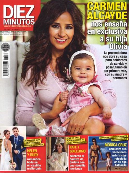 Carmen Alcayde presenta a su hija Olivia en Diez Minutos