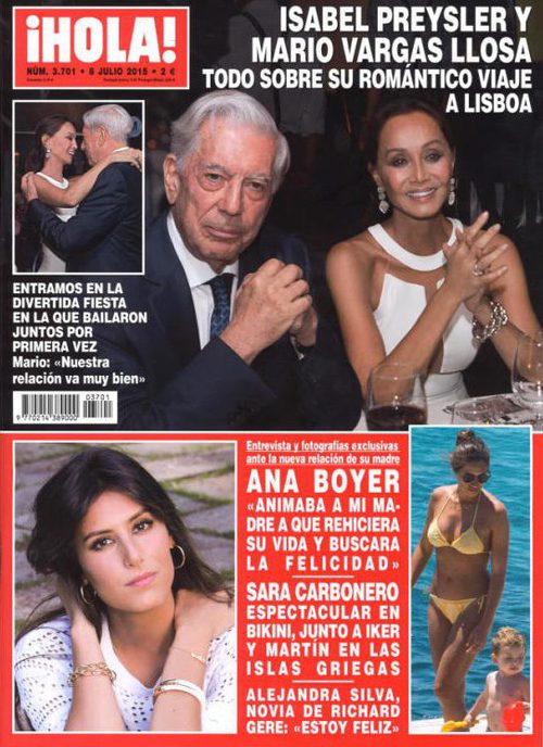 El romántico viaje a Lisboa de Isabel Preysler y Mario Vargas Llosa en ¡Hola!