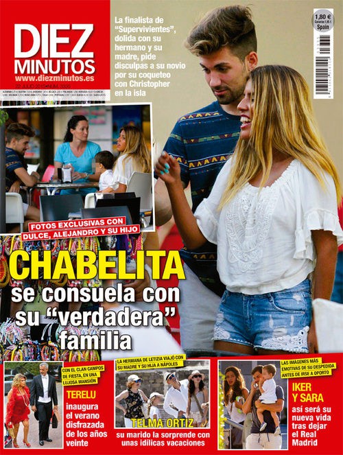 Chabelita Pantoja se quita las penas con su hijo, su novio y Dulce en Diez Minutos