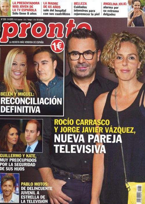 Rocío Carrasco y Jorge Javier Vázquez, nueva pareja televisiva en Pronto