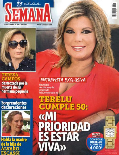 Terelu Campos celebra sus 50 años con una entrevista en Semana