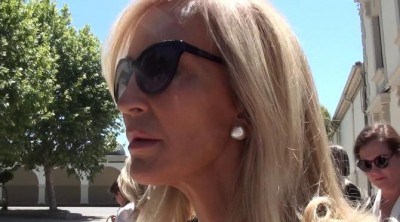 Declaraciones de Carmen Lomana y Rafa Lomana en el funeral de su madre Fefa