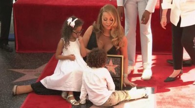 Mariah Carey recibe su estrella en el Paseo de la Fama de Hollywood con sus hijos