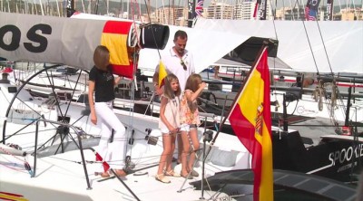La Reina Letizia, la Princesa Leonor y la Infanta Sofía se despiden de Mallorca