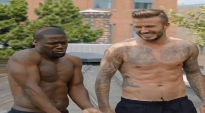 David Beckham y Kevin Hart muestra los momentos más divertidos de su spot para H&M