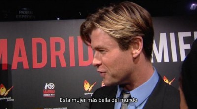 Chris Hemsworth alaba a Elsa Pataky en Madrid: "Es la mujer más guapa del mundo"