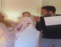 Tamara Gorro y Ezequiel Garay celebran que les ha tocado el Gordo