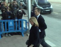 La Infanta Cristina e Iñaki Urdangarín, más relajados en la tercera sesión del juicio por el Caso Nóos