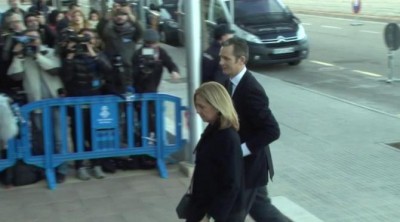 La Infanta Cristina e Iñaki Urdangarín, más relajados en la tercera sesión del juicio por el Caso Nóos