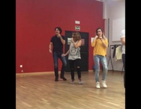 Fórmula Abierta ensayando el baile de 'Te quiero más' para el concierto de 'OT: El Reencuentro'