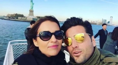 David Bustamante canta 'Tatuaje' de Concha Piquer junto a Paula Echevarría en Nueva York