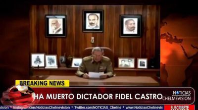 Mensaje televisado con el que Raúl Castro ha anunciado la muerte de Fidel Castro
