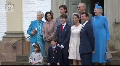 La Familia Real Danesa en la Confirmación de Félix de Dinamarca
