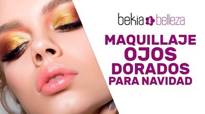 Maquillaje de ojos para una mirada dorada en Navidad