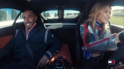 Gigi Hadid y Lewis Hamilton al volante como embajadores de Tommy Hilfiger