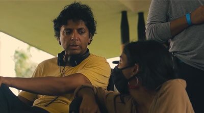 M. Night Shyamalan y su hija Ishana Night Shyamalan hablan de su experiencia trabajando juntos en 'Tiempo'